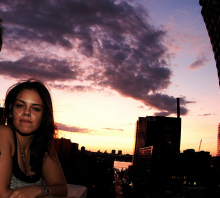 Rissa Garcia with a NYC Skyline 